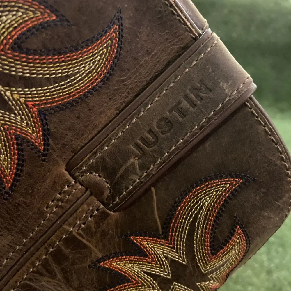 Justin Brown Western Work Boot Men's Size 14D Cowboy Rancher Shoes Style 0923CF